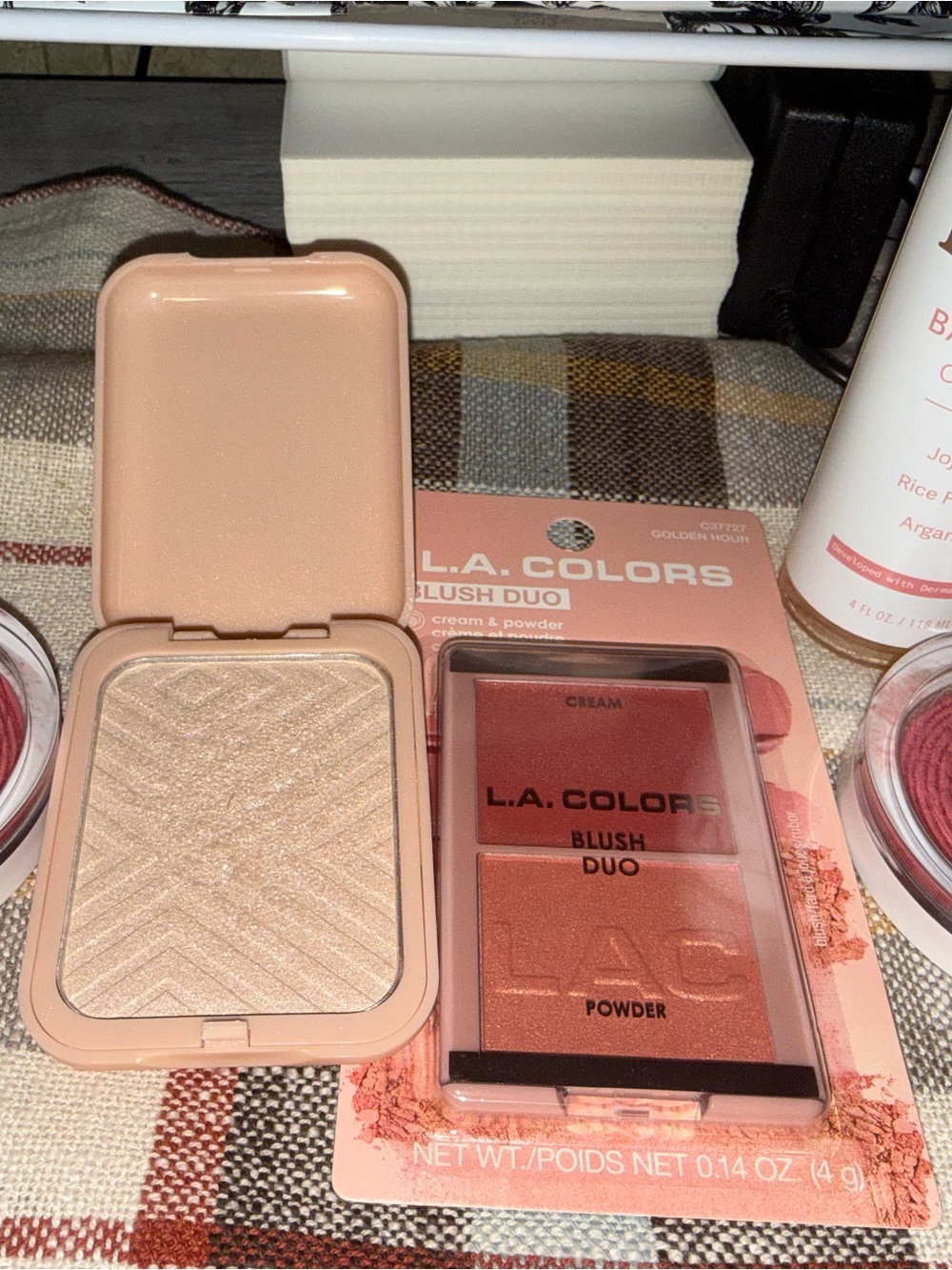 L.A. COLORS Blush Duo & Highlighter - Peach Rose
